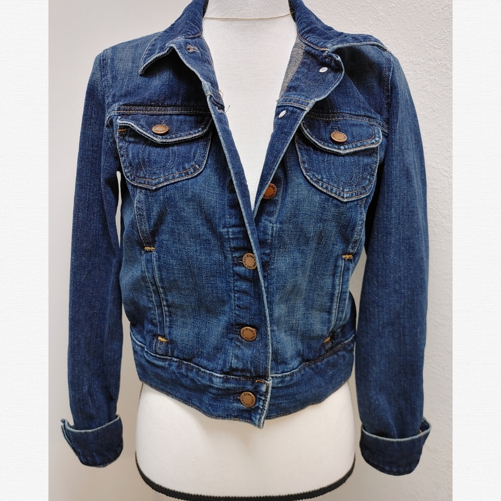 Gap Cropped Denim Jean Jacket Size M